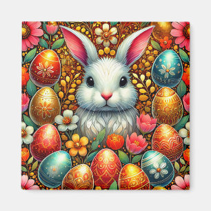 ~ Easter Bunny and Eggs ~ Magnet