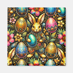 ~ Easter Bunny and Eggs ~ Magnet