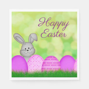 Easter Bunny and Eggs Napkins