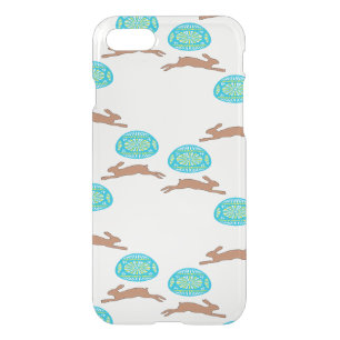 easter bunny and eggs on white iPhone SE/8/7 case