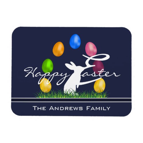 Easter Bunny and Eggs Personalized Magnet