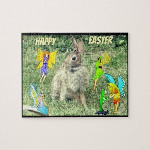 EASTER BUNNY AND FAIRIES  JIGSAW PUZZLE