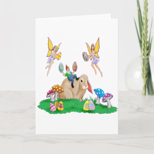Easter Bunny And Friends Holiday Card (Front)