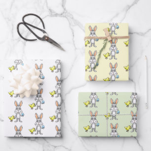 Easter Bunny and the Chicken are best friends Wrapping Paper Sheets