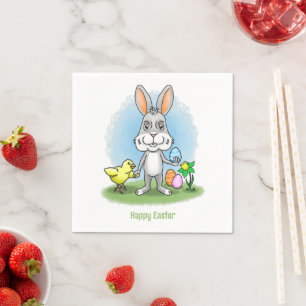 Easter Bunny and the Chicken Napkins