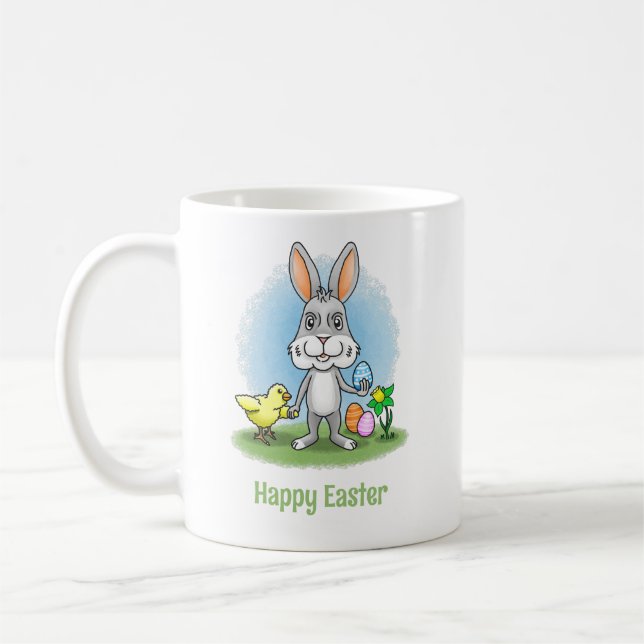 Easter Bunny and the cute chicken Coffee Mug (Left)