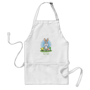 Easter Bunny and the Yellow Chick Adult Apron