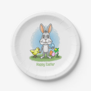 Easter bunny and the Yellow Chicken Paper Plates