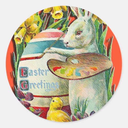 Easter Bunny Artist Stickers