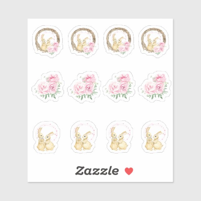 Easter Bunny Assortment Sticker (Sheet)