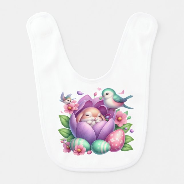 Easter Bunny Baby Bib (Front)