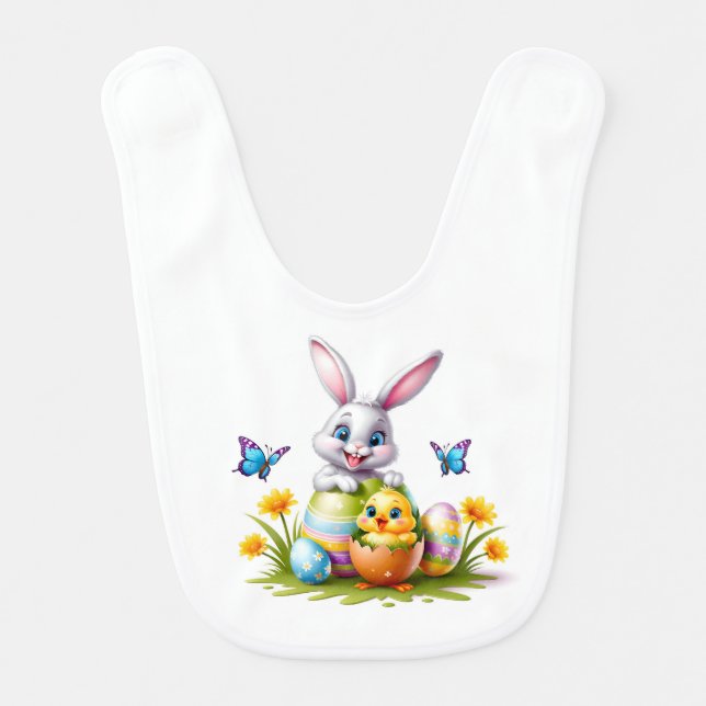 Easter Bunny Baby Bib (Front)