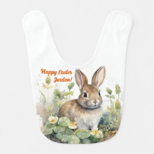 Easter Bunny Baby Rabbit Personalized Baby Bib
