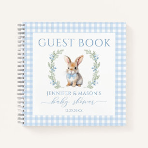 Easter bunny baby shower guest book gift notebook
