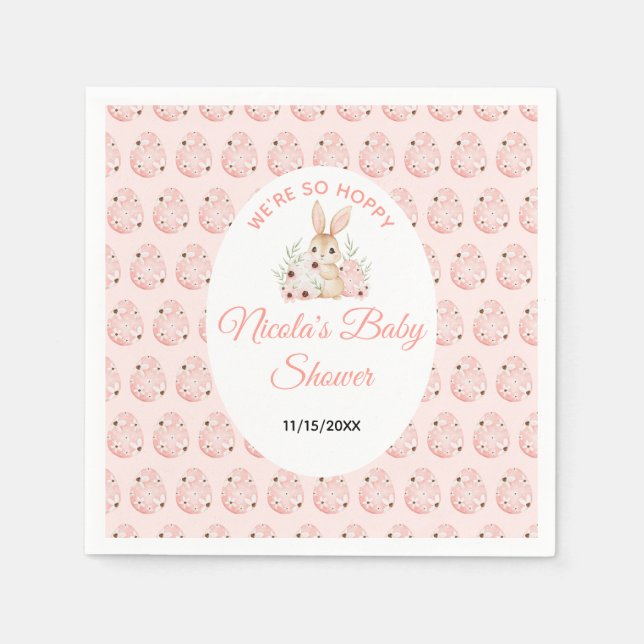 Easter Bunny Baby Shower Napkins (Front)