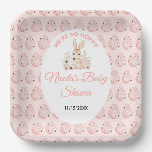 Easter Bunny Baby Shower Paper Plates