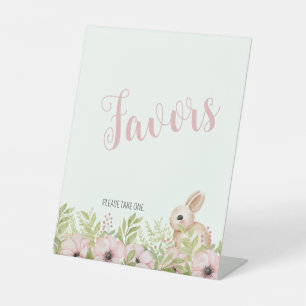 Easter Bunny Baby Shower Party Favors Sign