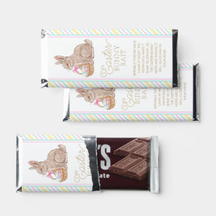 Easter Bunny Bait Chocolate Wrappers Hershey Bar Favors