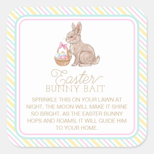 Easter Bunny Bait Square Sticker