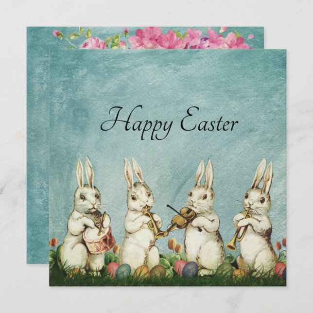 Easter Bunny Band Card Personalize Text (Front/Back)