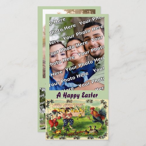 Easter Bunny Baseball Photo Card