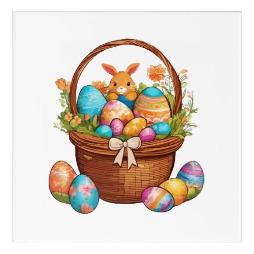 Easter Bunny Basket Acrylic Print