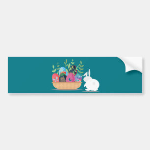 easter bunny basket bumper sticker