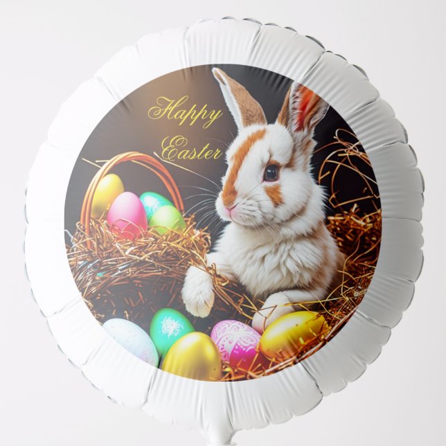 Easter Bunny Basket & Eggs  Balloon (Front)