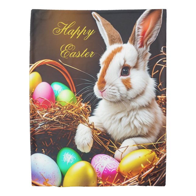 Easter Bunny Basket & Eggs  Duvet Cover (Front)