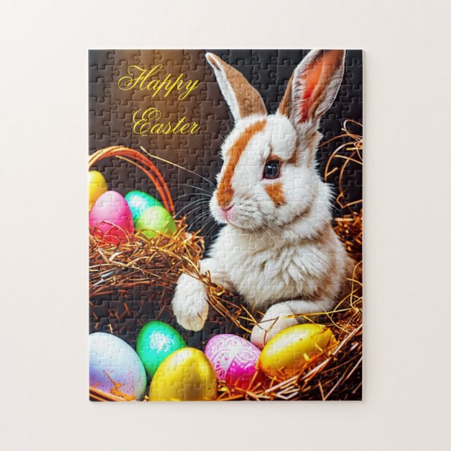 Easter Bunny Basket & Eggs Jigsaw Puzzle (Vertical)