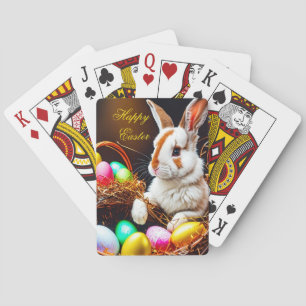 Easter Bunny Basket & Eggs Poker Cards