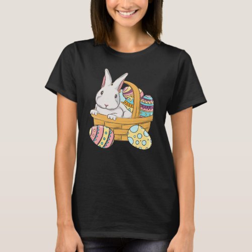 Easter Bunny Basket Eggs Rabbit Easter Day Women M T_Shirt