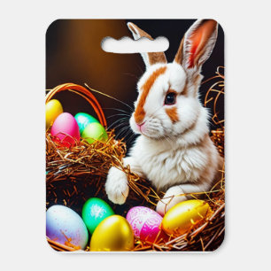 Easter Bunny Basket & Eggs Seat Cushion