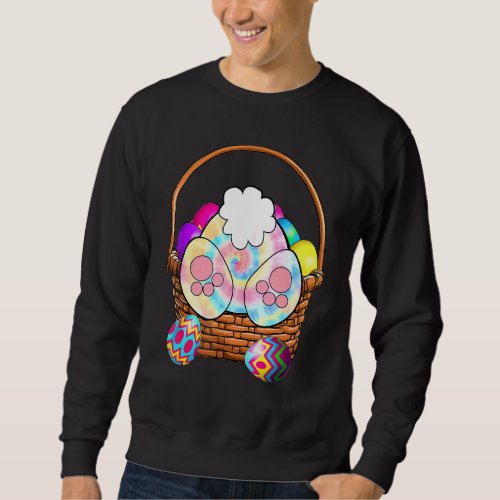 Easter Bunny Basket Eggs  Women Kids Sweatshirt