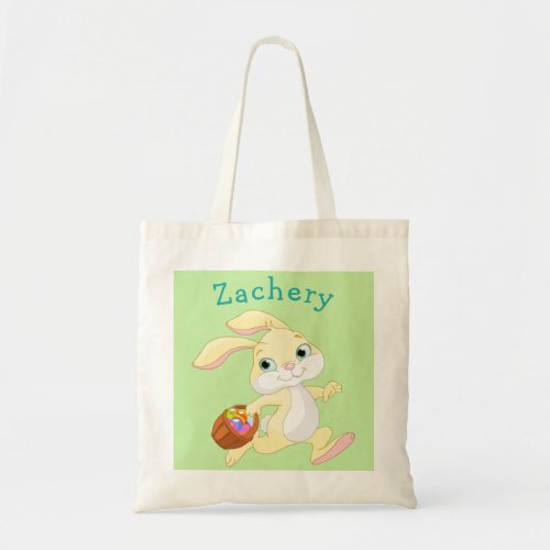 Easter Bunny Basket Name Egg Hunt Bag Boy Girl