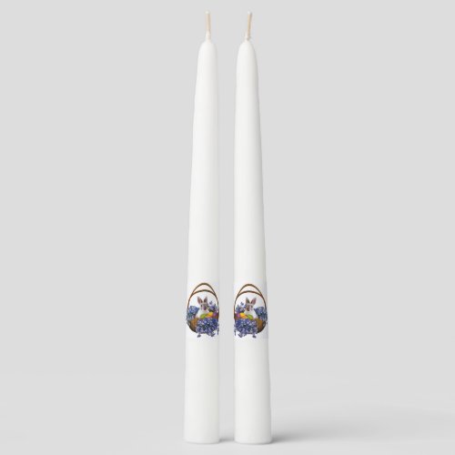 Easter Bunny Basket Taper Candles