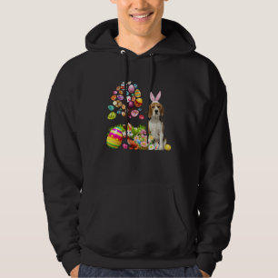 Easter Bunny Beagle Dog Ear Tree Egg Basket Hoodie