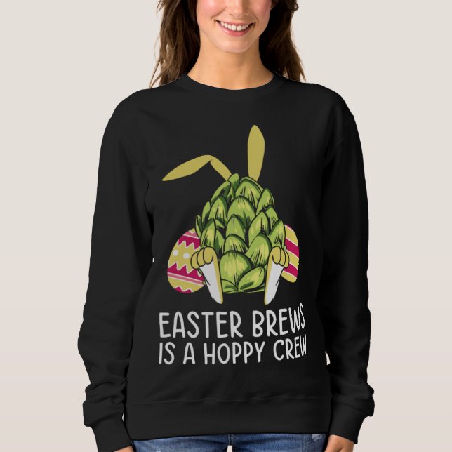 Easter Bunny Beer Drinking Rabbit 1 Sweatshirt (Front)