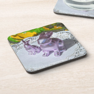 Easter Bunny Beverage Coaster