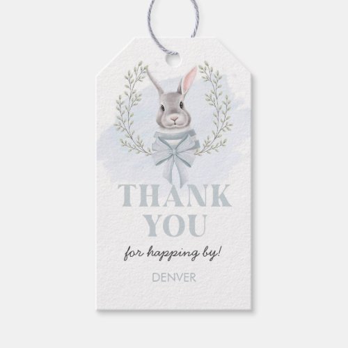 Easter Bunny blue Thank You Gift Tag 