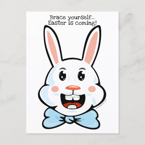 Easter Bunny Braces Postcard