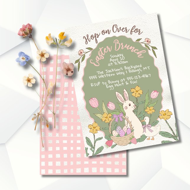 Easter Bunny Brunch Egg Hunt Party Invitation (Creator Uploaded)