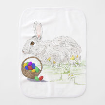 Easter bunny burp cloth