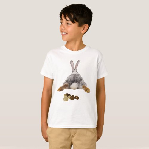Easter Bunny Butt Tail Funny Poop Jelly Beans T_Shirt