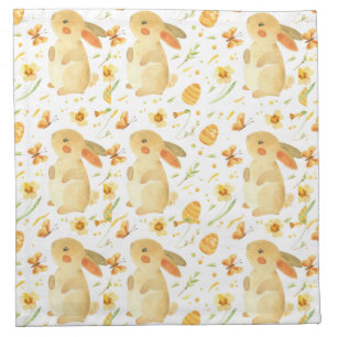 Easter Bunny & Butterflies Cloth Napkin
