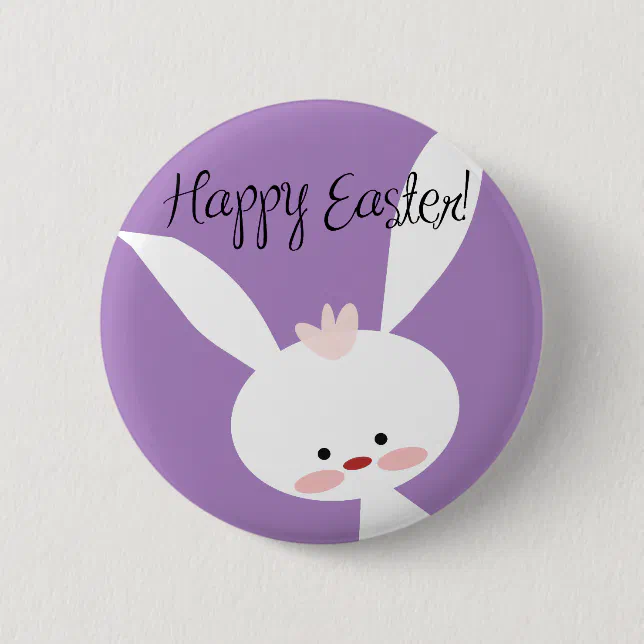 Easter Bunny Button | Zazzle