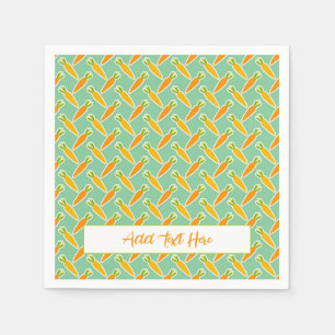 Easter Bunny Carrots Custom Text Spring Garden Napkins