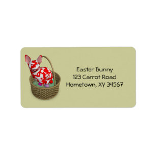 Easter Bunny Cat Label