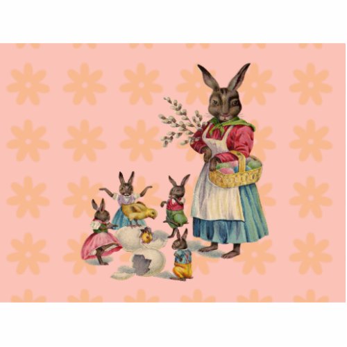 Easter Bunny Chckens Bunnies Eggs Cutout