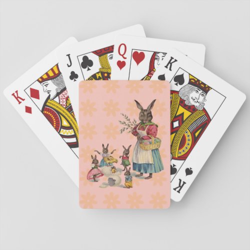 Easter Bunny Chckens Bunnies Eggs Poker Cards